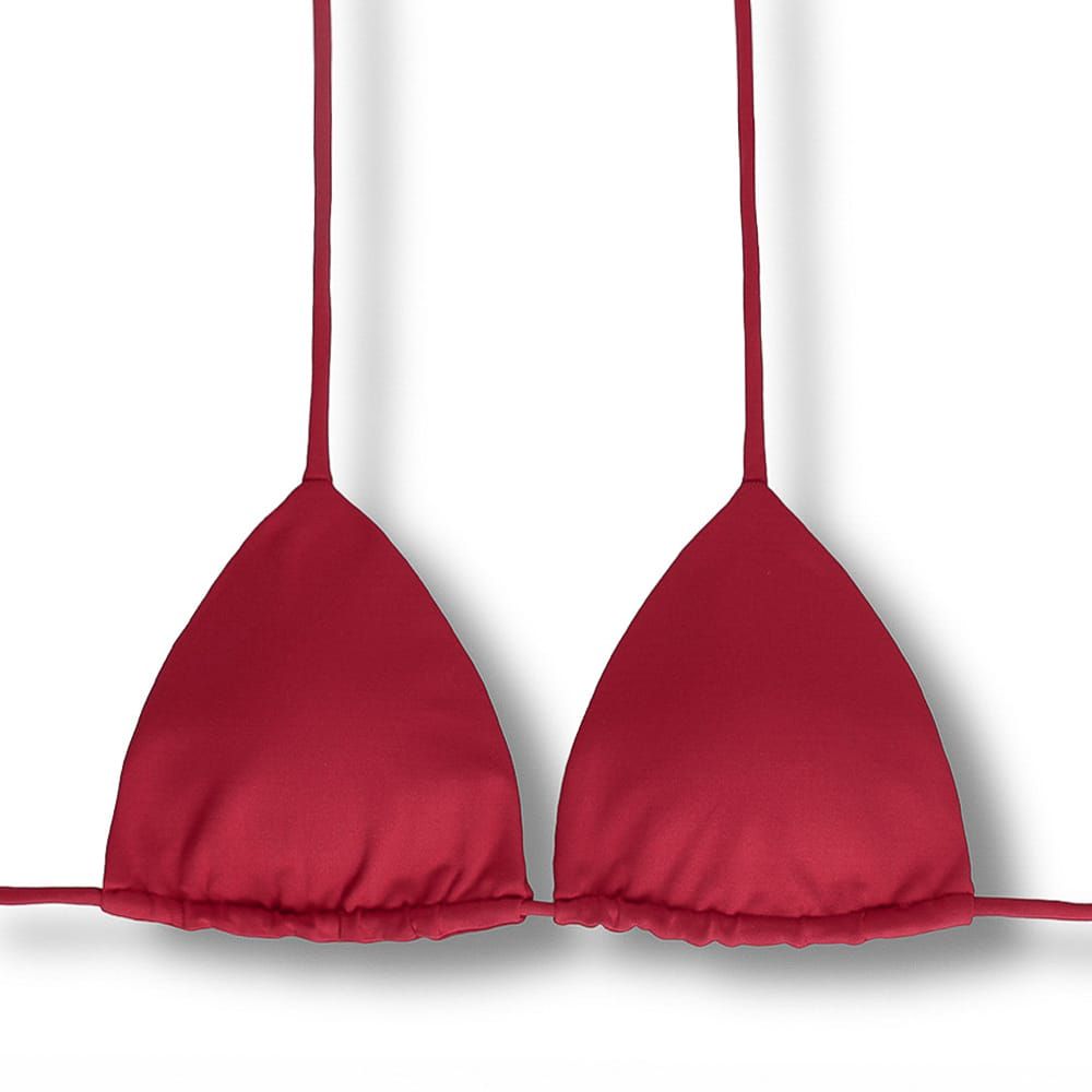 Lua Carmine Red Top | Reversible Carmine Red |  Triangle with Padding