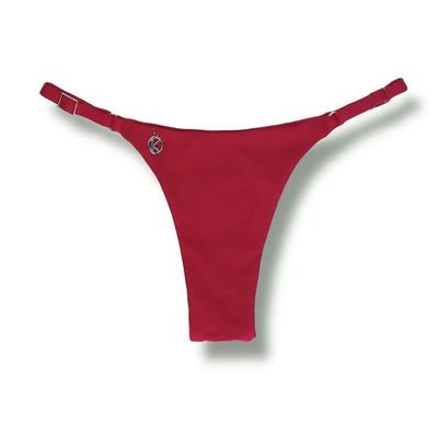 Mia Carmine Red Thong | Adjustable Thin Strap