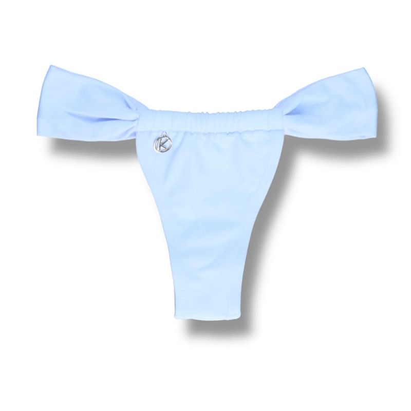 Bas de Bikini Triangle | Bikini Brésilien | Imprimé Blanc | Bas Gali KiniBi 