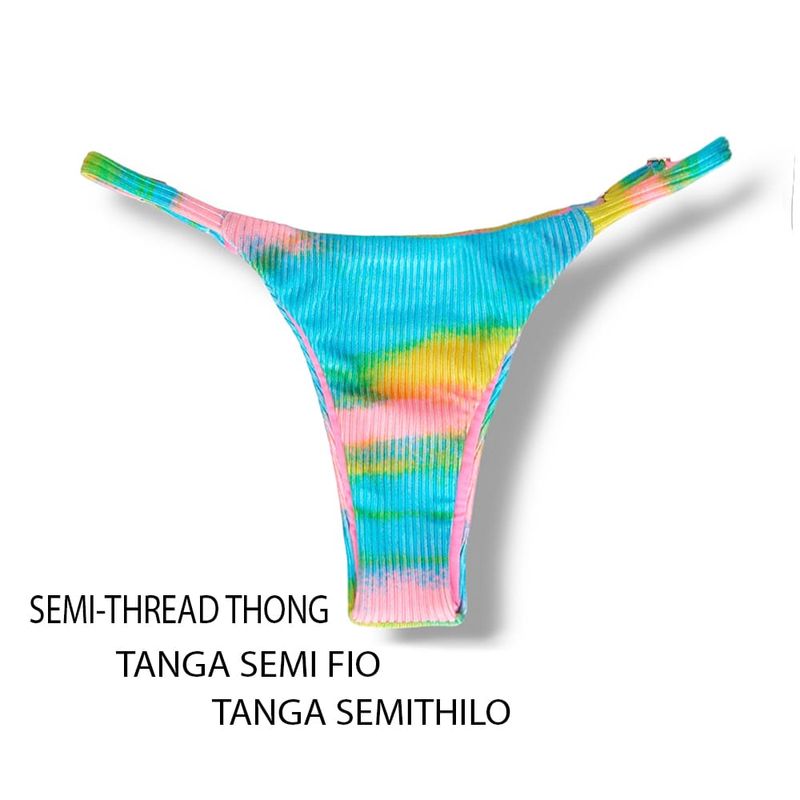 Adjustable Thin Strap Bikini Bottom | Prisma Print | Mia Tanga | KiniBi