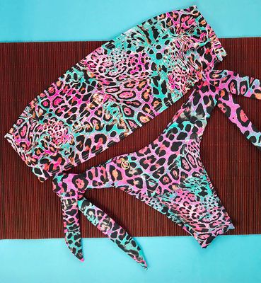 Animal Print Mixed bikini set | Badeau Top + Mora Thong