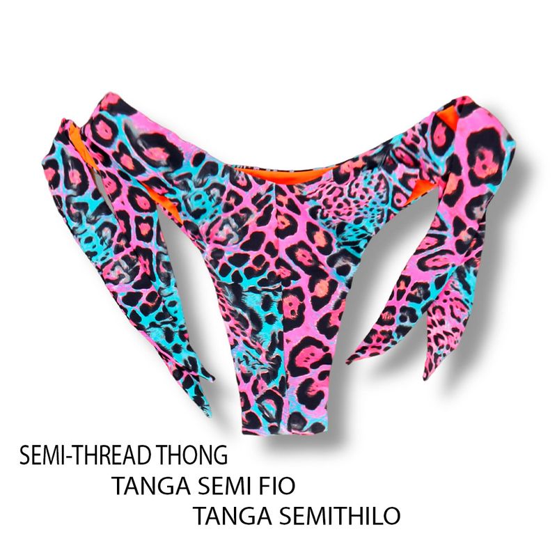 Conjunto Animal Print Mixto | Cinturón Superior  + Tanga Mora