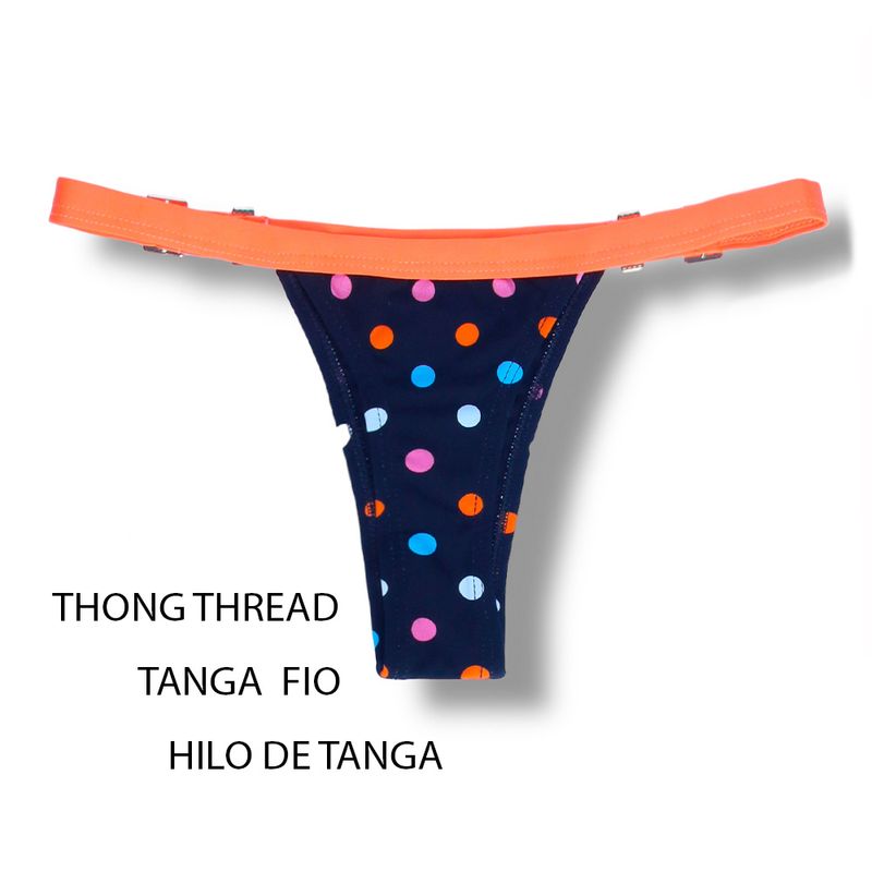 Conjunto de Bikini Póa Colorê con Combinación Naranja Neón | Top Mara + Tanga Fany