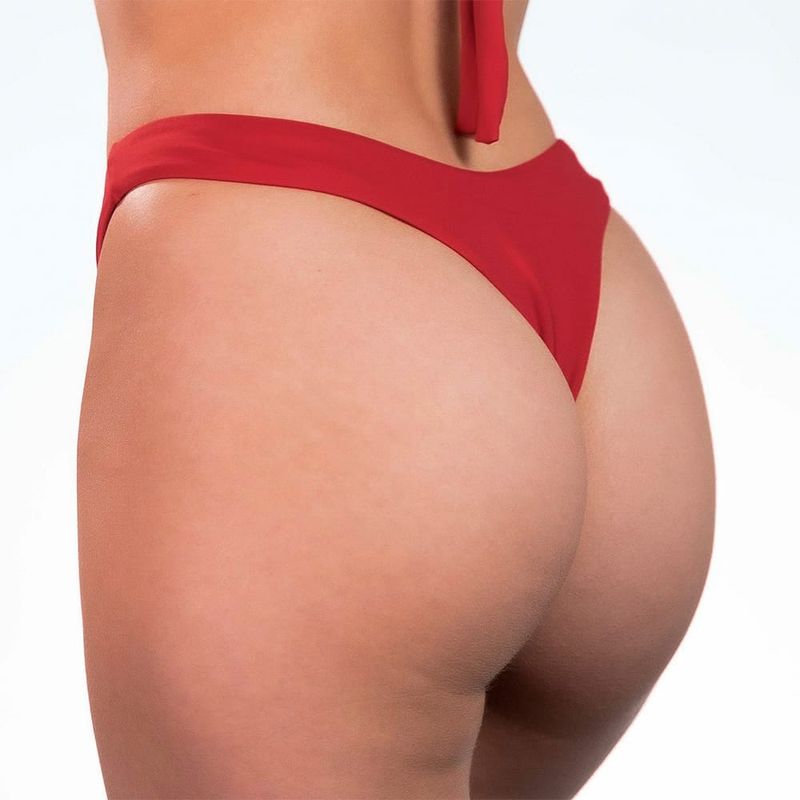 Conjunto Bikini Rojo Carmín | Top Lua+ Tanga Eva