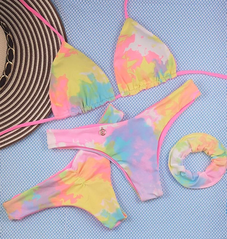 Tie Dye Bikini Set  | Top Lua  + Isa thong