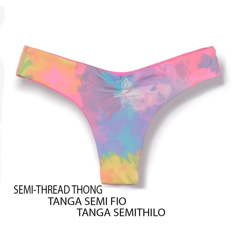 Conjunto de bikini Tie Dye  | Top Lua + Tanga Isa
