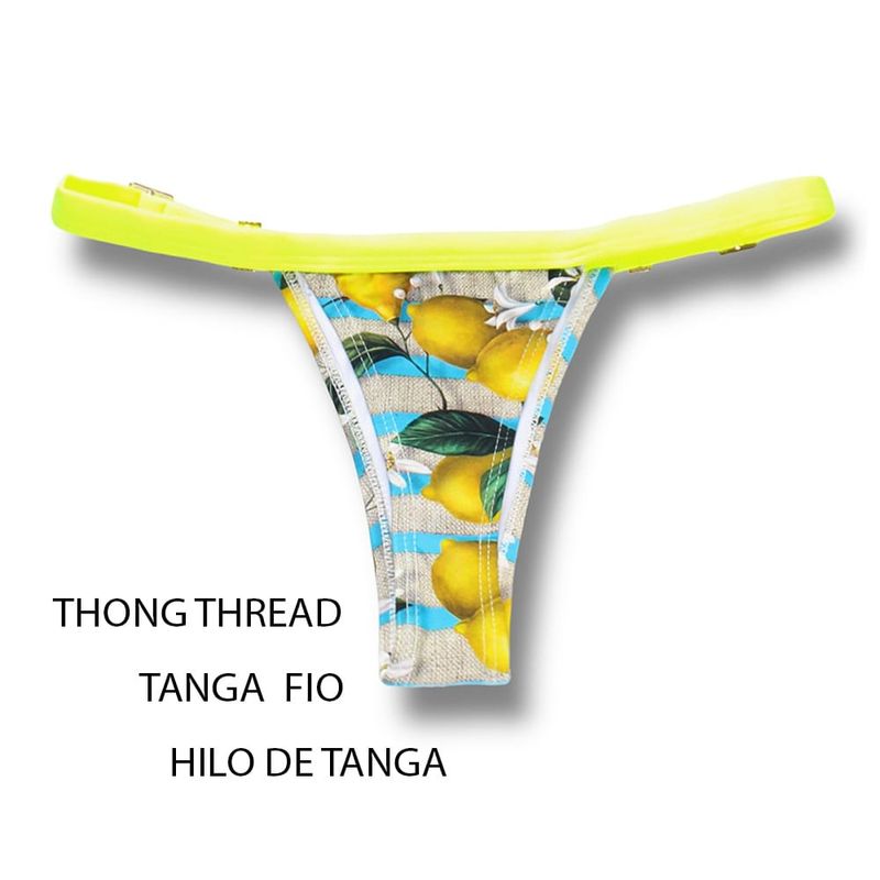 Sicilian Lemon Bikini Set | Mara Top + Fany Thong