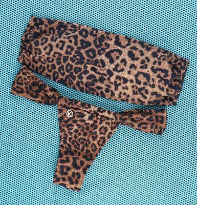 Animal Print Bikini Set | Bandeau Top + Gali Thong