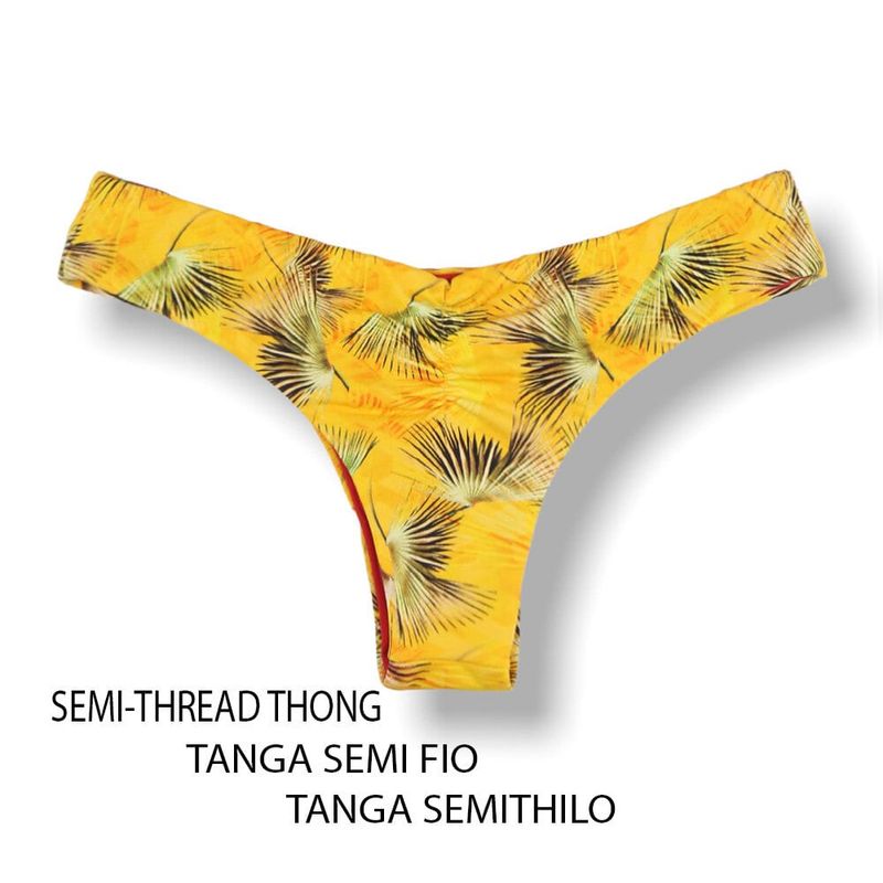 Ruched Bikini Bottom | Tropical Yellow | Isa Tanga | KiniBi