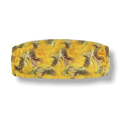 Bandeau Tropical Yellow Top | Back Tie Closure