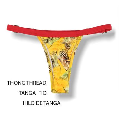 Tropical yellow Bikini Set | Mara Top + Tanga Fany
