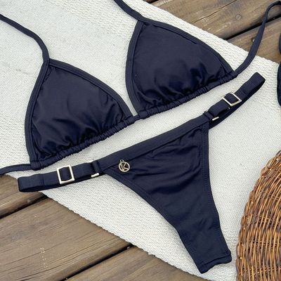 Black Bikini Set | Mara Top + Fany Thong
