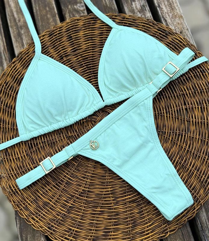 Conjunto Biquíni Verde Mint | Mara Top + Tanga Fany