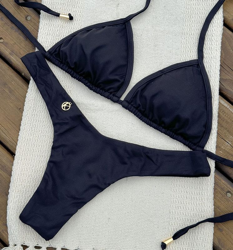 Black Bikini set | Mara Top + Eva Thong