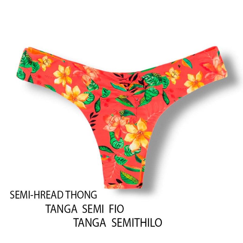 Ruched Bikini Bottom | Floral Coral | Isa Tanga | KiniBi