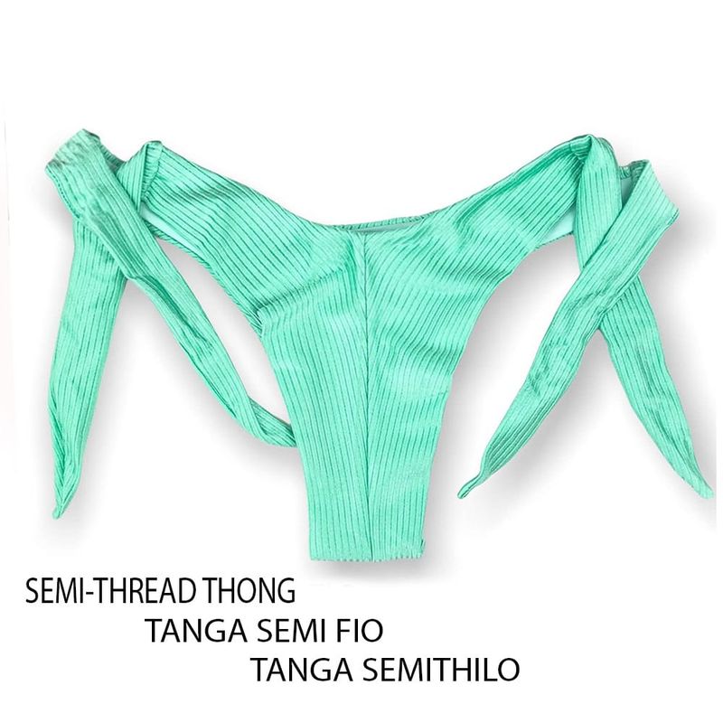 Wide Side Bikini Bottom | Turmalina Print | Double String | Mora Tanga | KiniBi