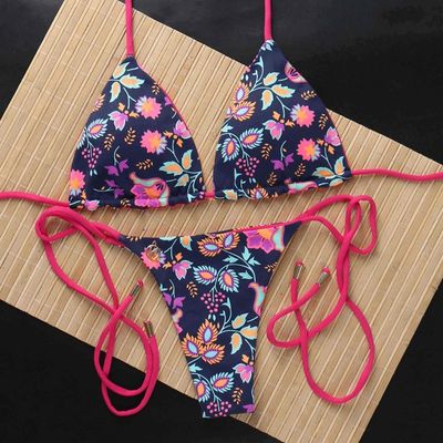 Bosque Bikini Set with Pink Combination | Lua Top + Cora thong