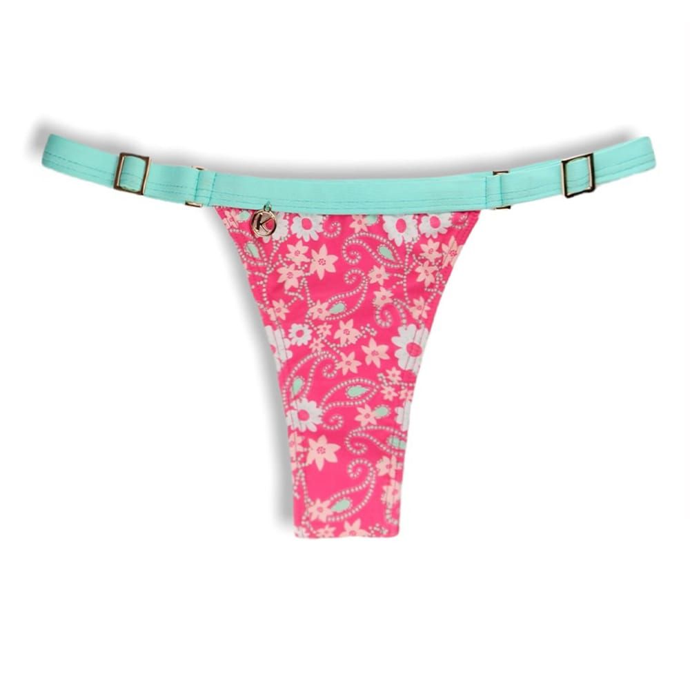 Fany Floral Pink Thong | Ribbon Mark