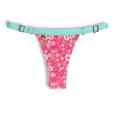 Fany Floral Pink Thong | Ribbon Mark