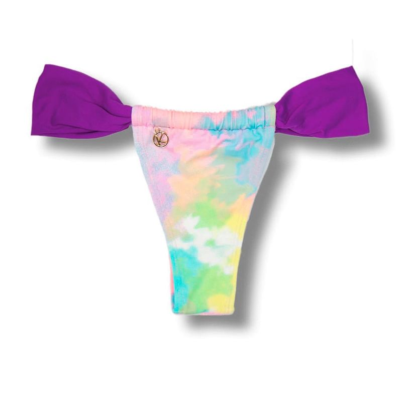 Tanga Cortina Ajustable | Bikini Brasileño | Tela Tie Dye | Tanga Gali KiniBi