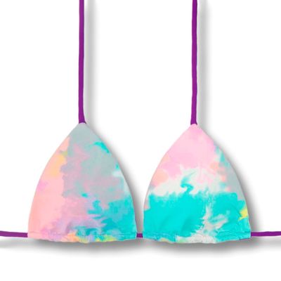 Top Lua Tie Dye | Reversible Uva | Triángulo con Relleno