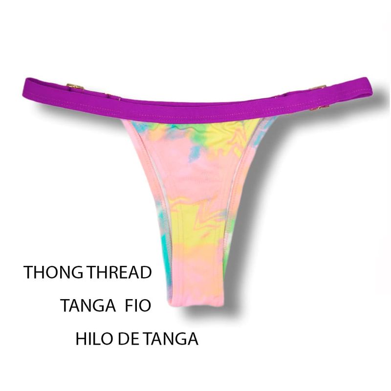 String Bikini Bottom | Tie Dye Print | Fany Tanga | KiniBi