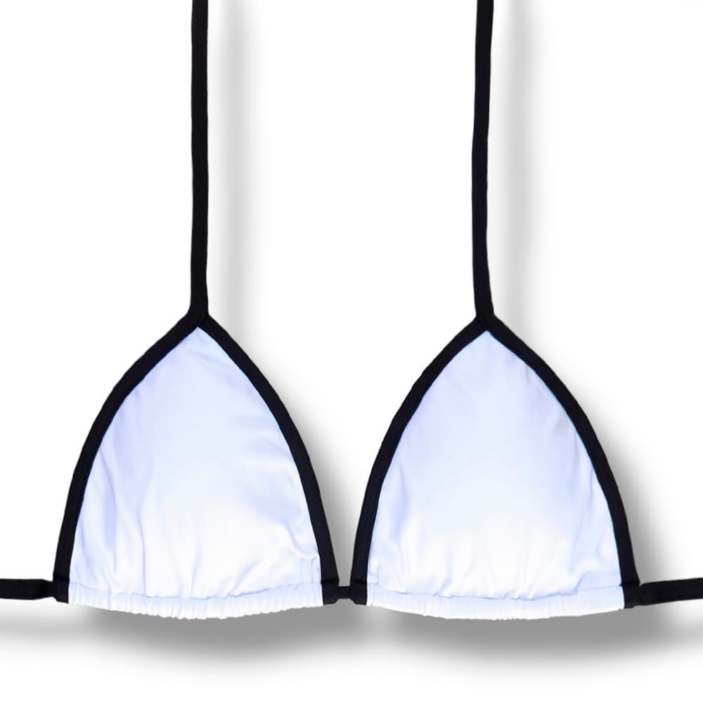 Mara Black and White Top | Bicolor | Triangle