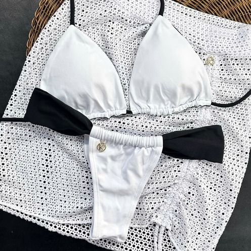 Black and White Bikini Set | Lua Top + Gali Thong