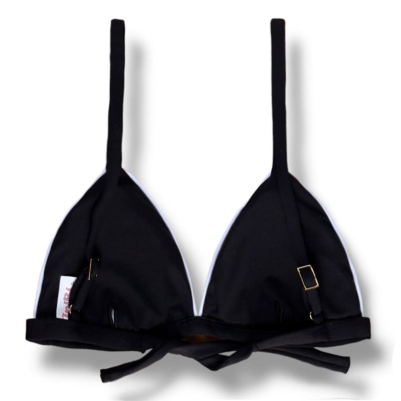 Black and White Bikini Set | Jade Top + Mia Thong