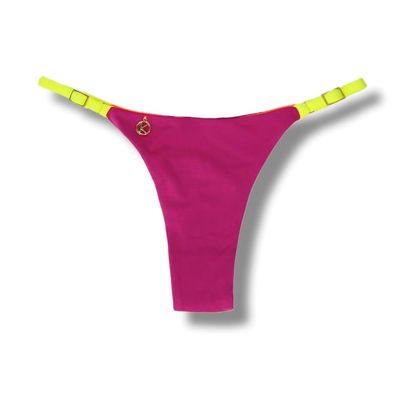 Mia Pink Twist Thong | Bicolor | Adjustable Thin Strap