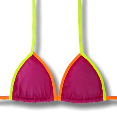 Mara Pink Twist Top | Bicolor | Triangle