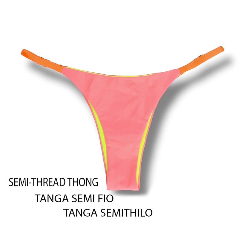 Adjustable Thin Strap Bikini Bottom | Lollipop Print | Mia Tanga | KiniBi