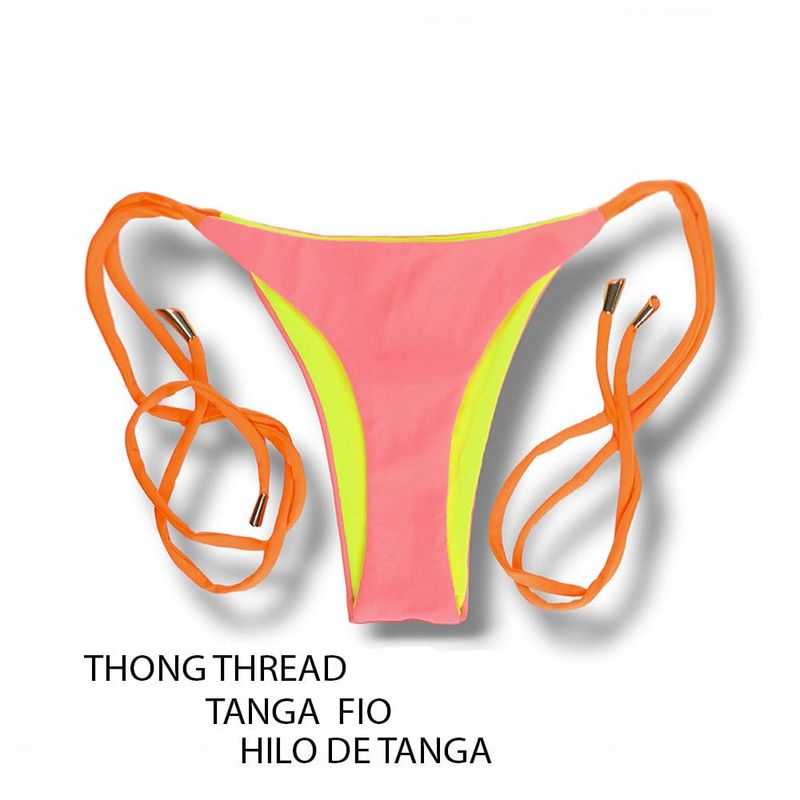 Thin Side Tie Bikini Bottom | Lollipop Print | Cora Tanga | KiniBi