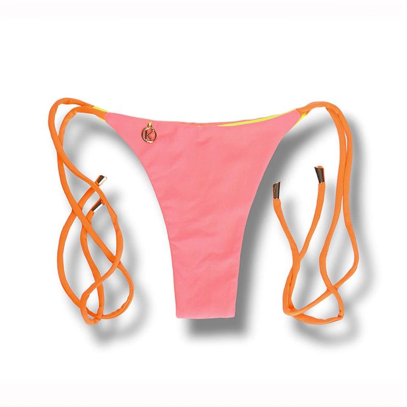 Thin Side Tie Bikini Bottom | Brazilian Bikini | Lollipop Print | Cora Bottom KiniBi