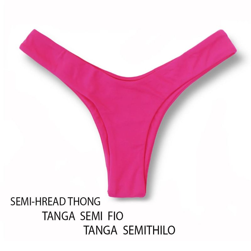 V-Style Bikini Bottom | Pink Print | Eva Tanga | KiniBi