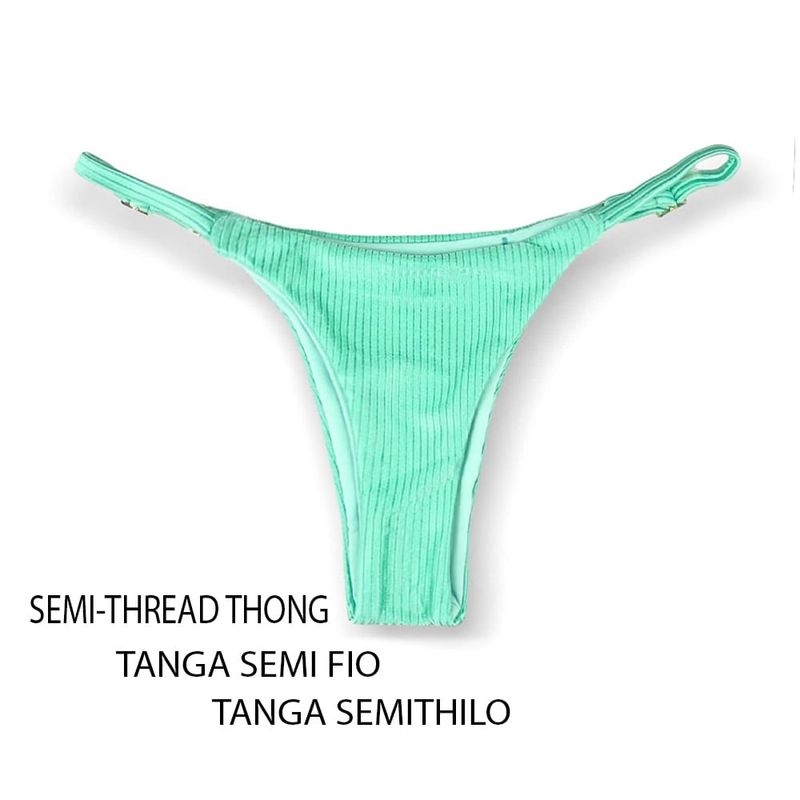 Adjustable Thin Strap Bikini Bottom | Turmalina Print | Mia Tanga | KiniBi