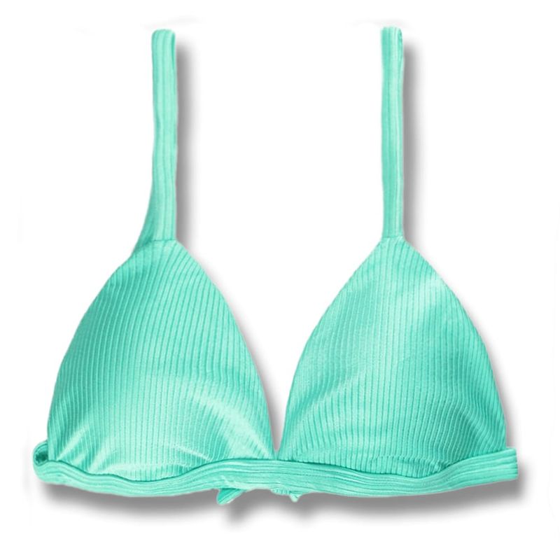 Fixed Triangle Bikini Top | Adjustable Straps | Brazilian Bikini | Turmalina Print | Jade Top KiniBi
