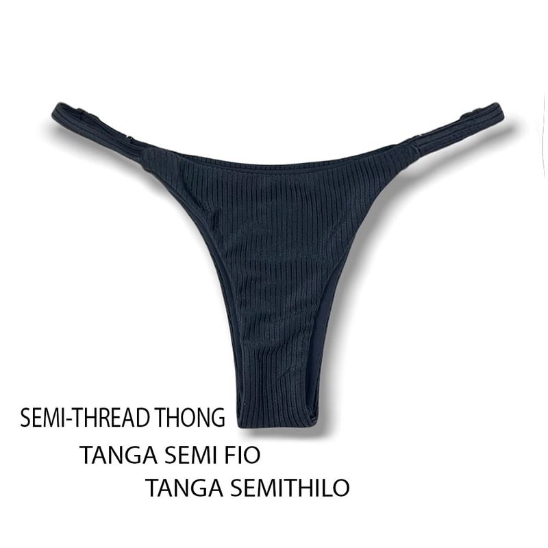 Adjustable Thin Strap Bikini Bottom | Onix Print | Mia Tanga | KiniBi