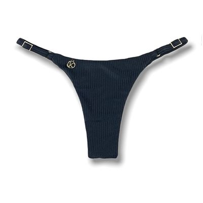 Adjustable Thin Strap Bikini Bottom | Brazilian Bikini| Onix Print | Mia Bottom KiniBi