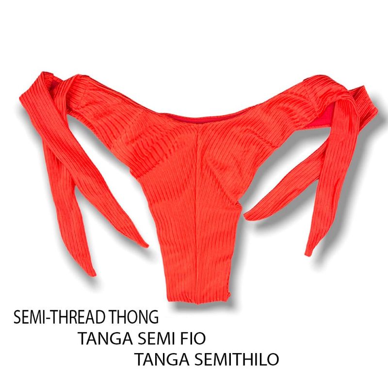 Wide Side Bikini Bottom | Rubi Print | Double String | Mora Tanga | KiniBi