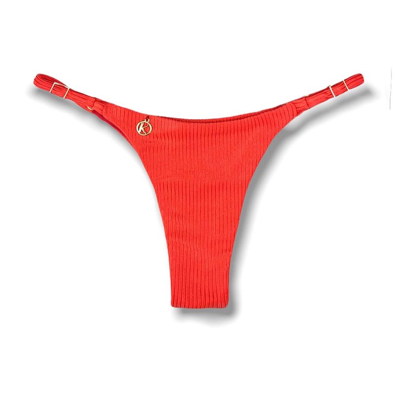 Adjustable Thin Strap Bikini Bottom | Brazilian Bikini | Rubi Print | Mia Tanga | KiniBi  

