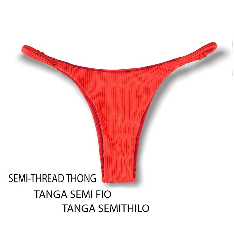 Adjustable Thin Strap Bikini Bottom | Rubi Print | Mia Tanga | KiniBi