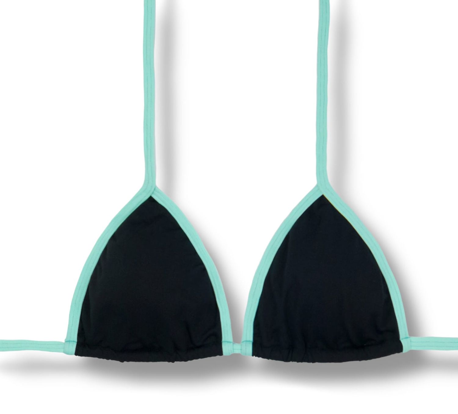 Mara Black Two-Tone Fany with mint green Top | Triangle