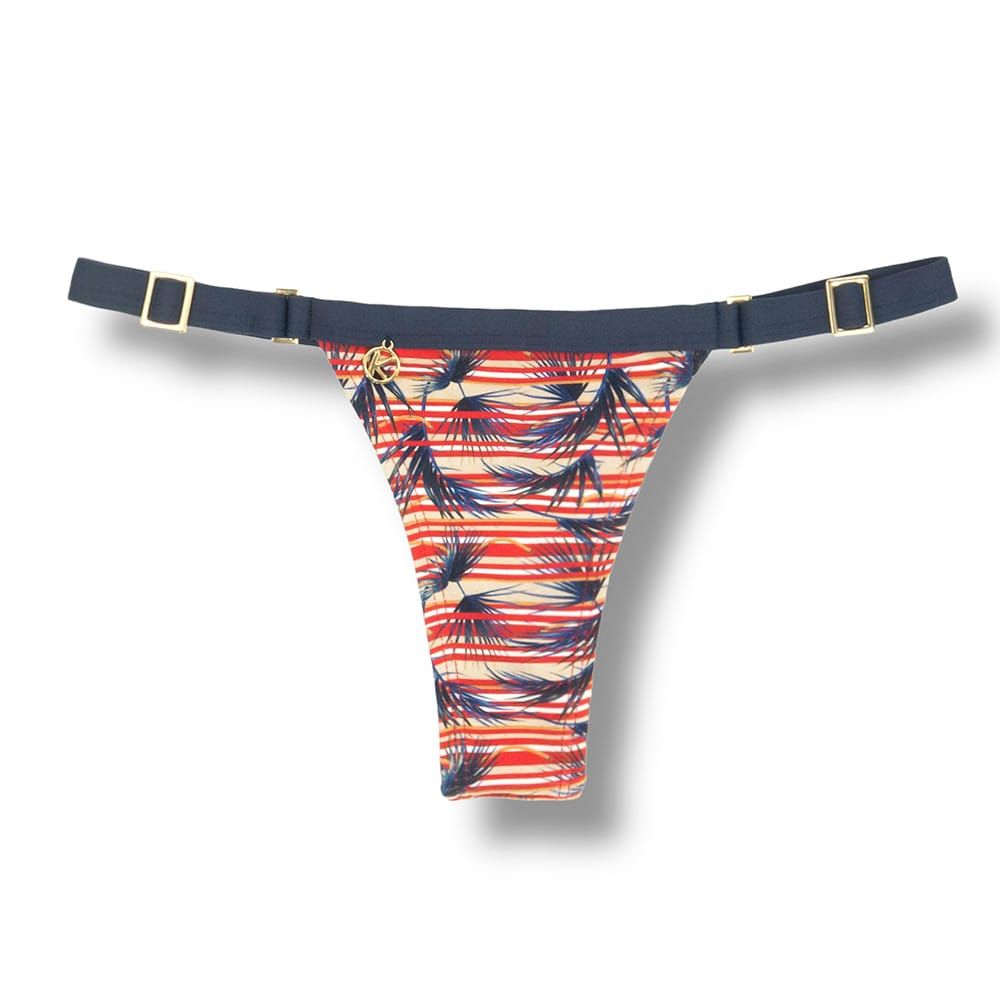 Fany Retro Foliage Thong | Ribbon Mark
