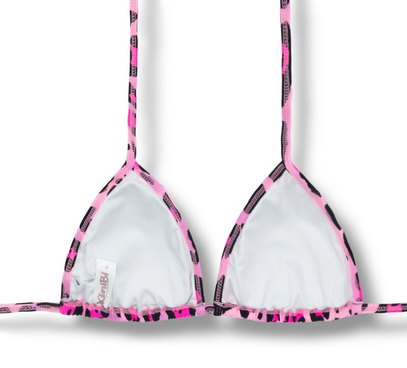 Triangle Bikini Top | Pink Animal Print | Mara Top | KiniBi