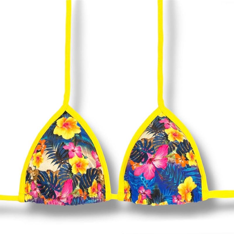 Slide Triangle Bikini Top | Brazilian Style | Hawaii Print | Mara Top KiniBi