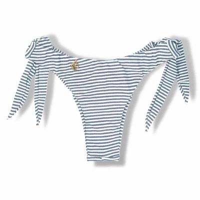 Tanga de Lado Ancho | Doble Capa | Bikini Brasileño | Tela Denim | Tanga Mora KiniBi