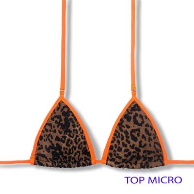 Top Triângulo Micro | Biquíni Brasileiro | Estampa Onça | Top Mila KiniBi