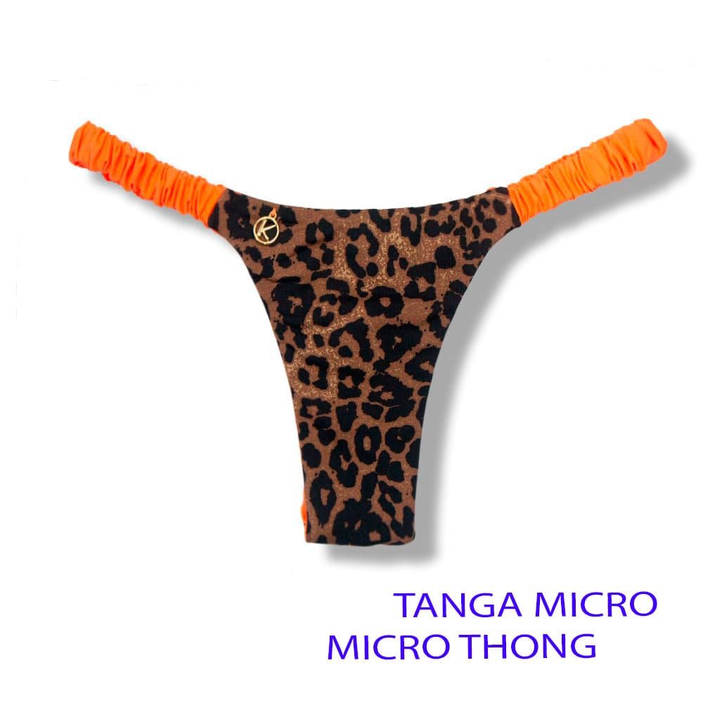 Ruffle Bikini Bottom | Ruched Brazilian Style | Leopard Print | Flora Bottom KiniBi