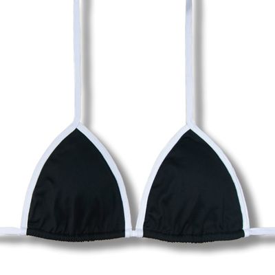 Top Mara White and Black con Blanco | Triángulo